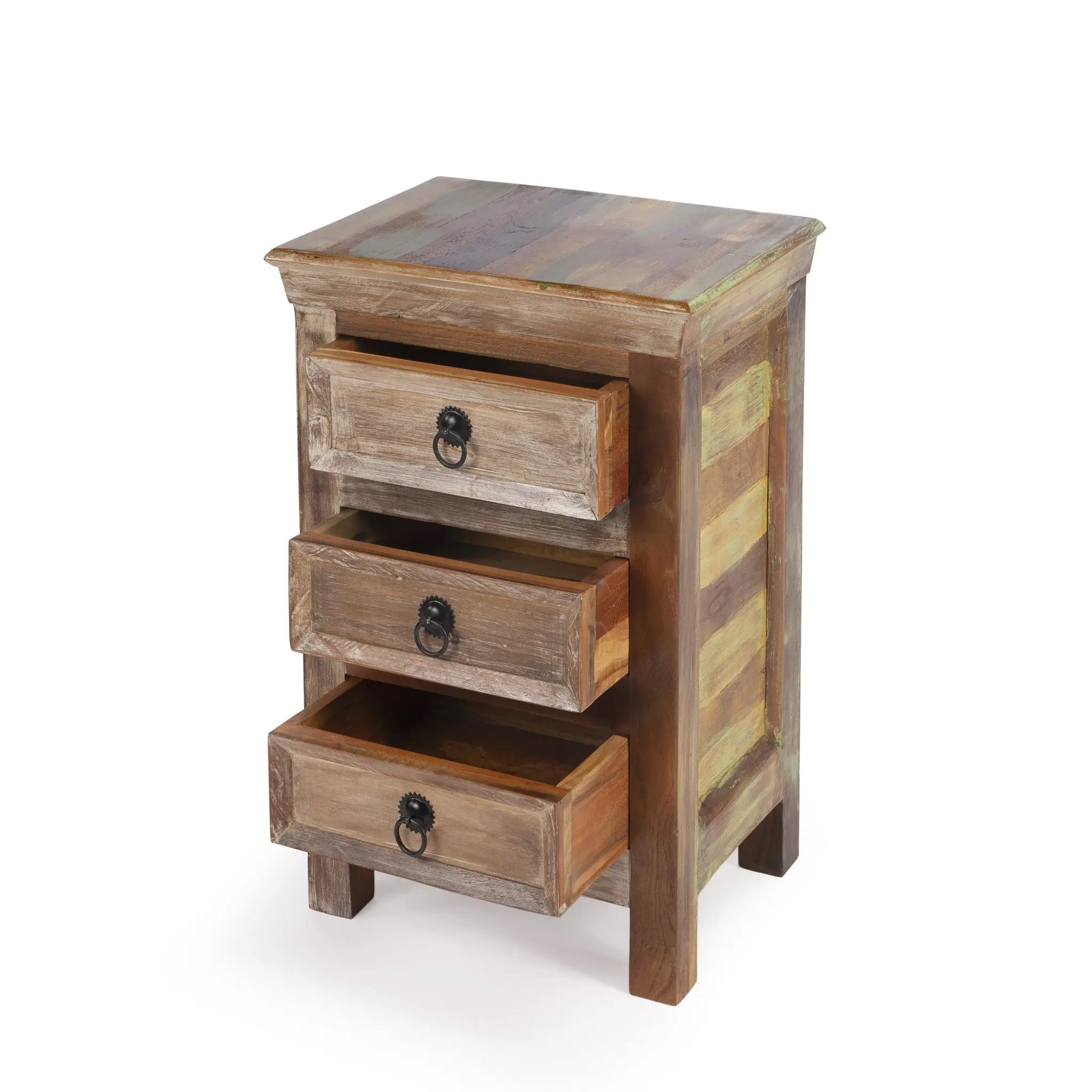 16" Modern Rustic Three Drawer Accent Chest Homeroots Bed & Bath