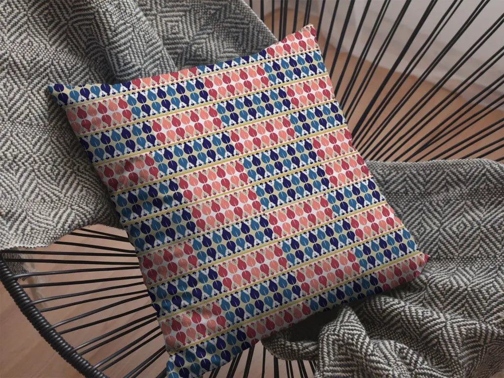 16" Red Blue Spades Indoor Outdoor Throw Pillow Homeroots Outdoor