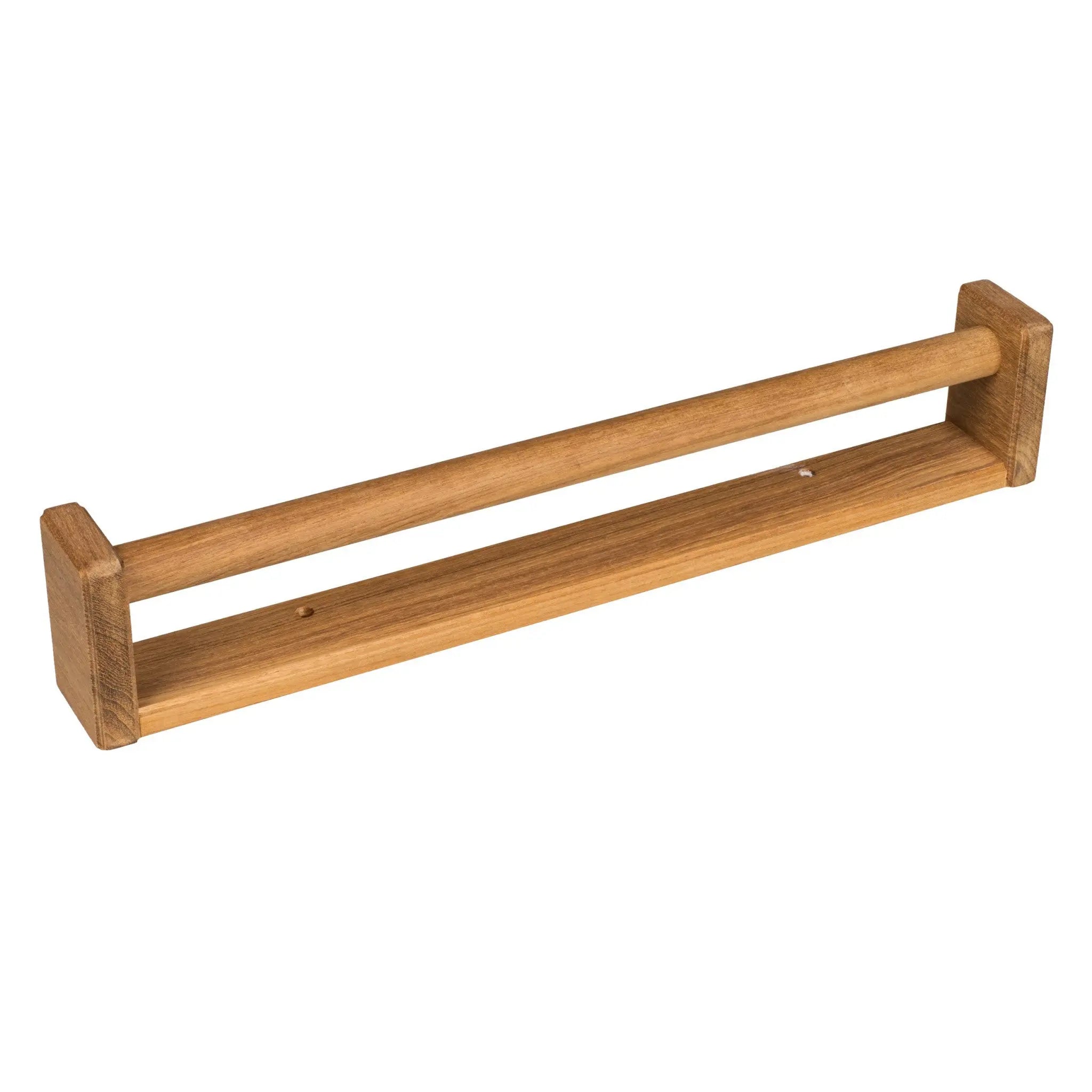 16" Traditional Solid Teak Towel Bar Homeroots Bed & Bath