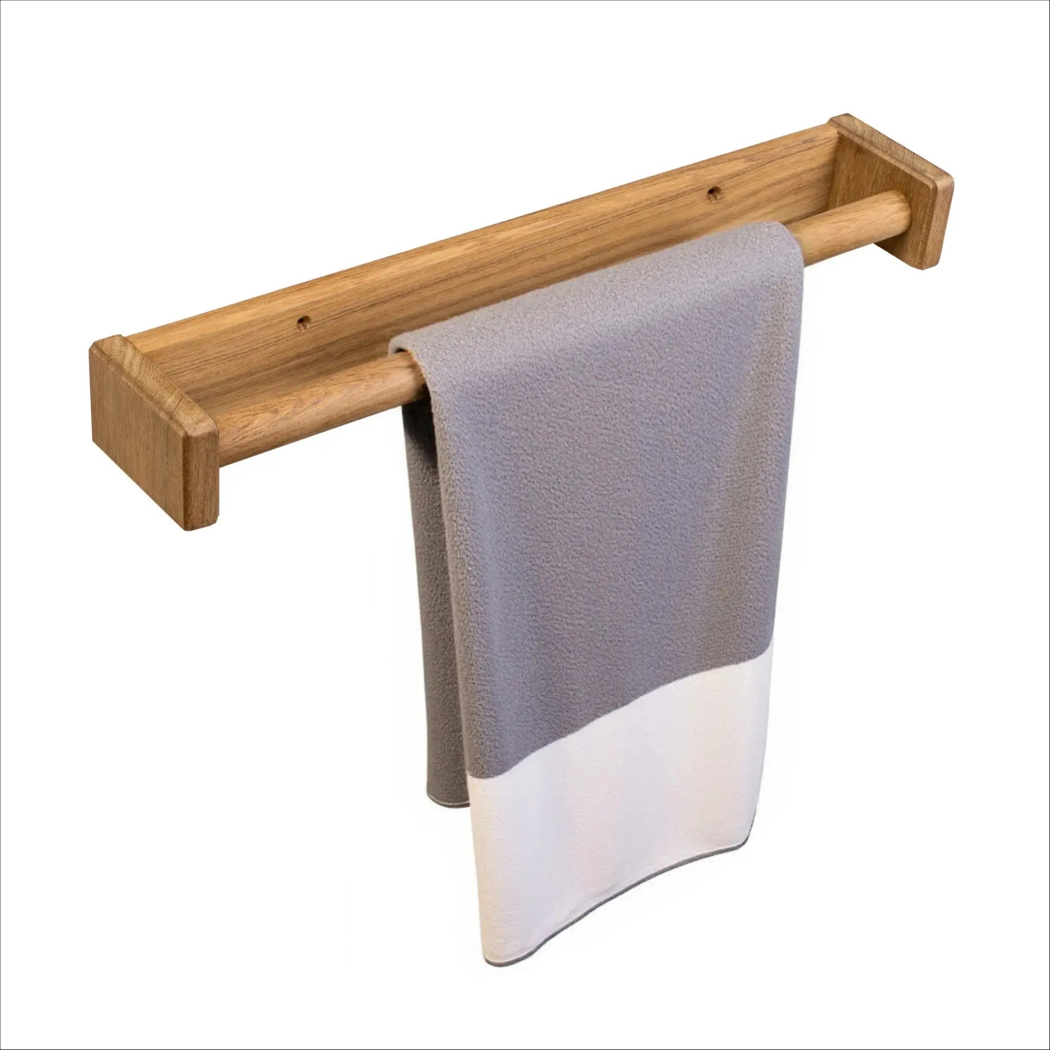 16" Traditional Solid Teak Towel Bar Homeroots Bed & Bath