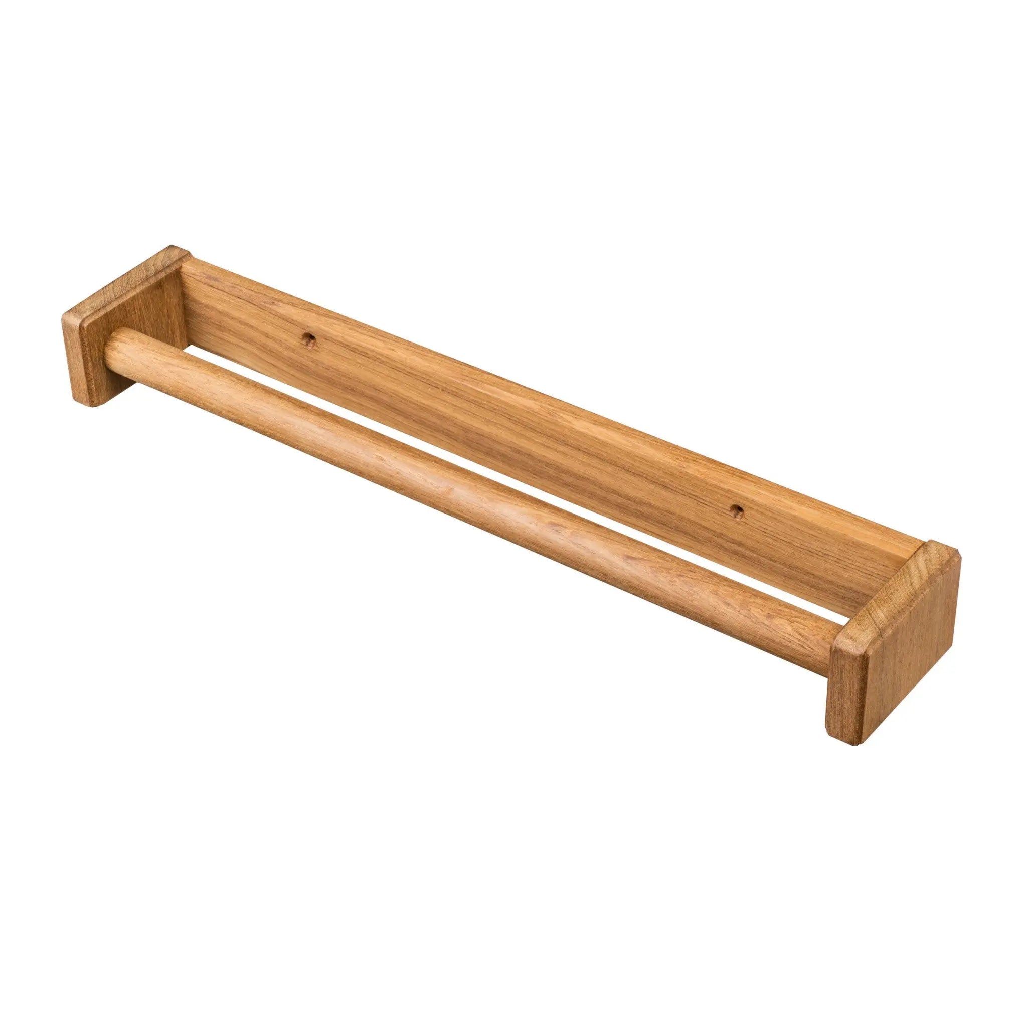 16" Traditional Solid Teak Towel Bar Homeroots Bed & Bath