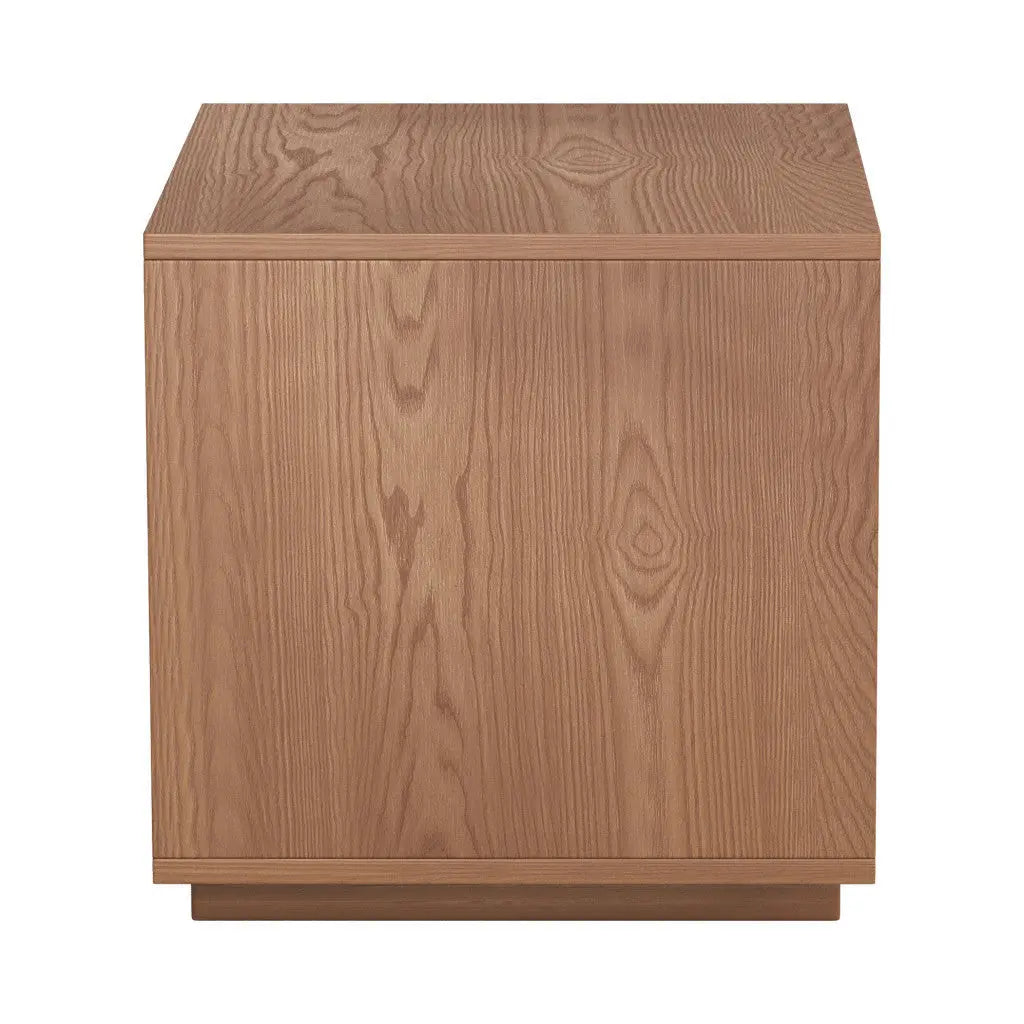 16" Walnut Wood One Drawer Nightstand Homeroots