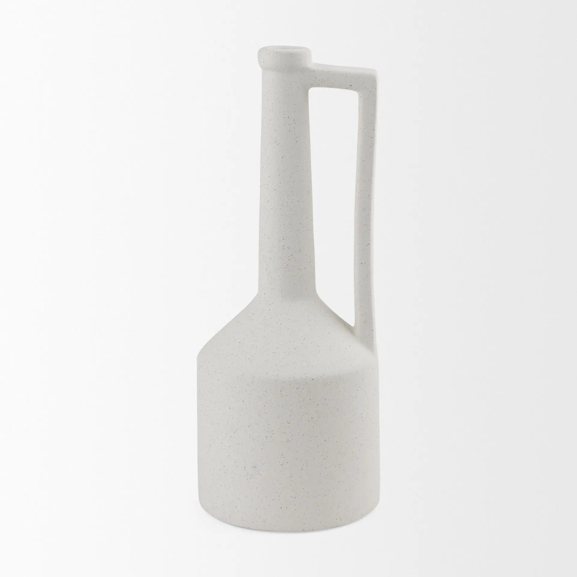 16" White Ceramic Table Vase Homeroots Home Decor