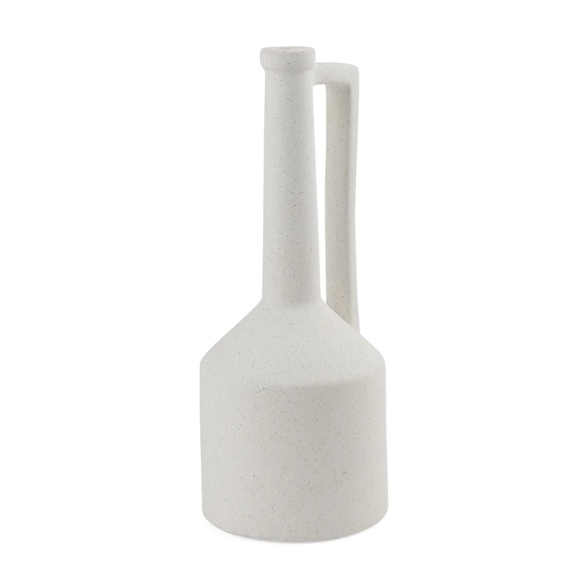 16" White Ceramic Table Vase Homeroots Home Decor
