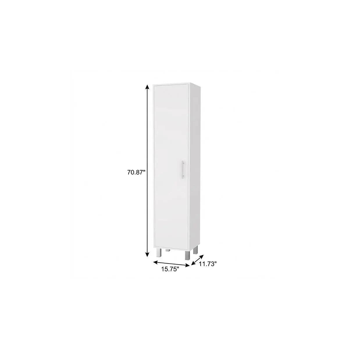16" White Wood Freestanding Single Door Bathroom Vanity Homeroots Bed & Bath