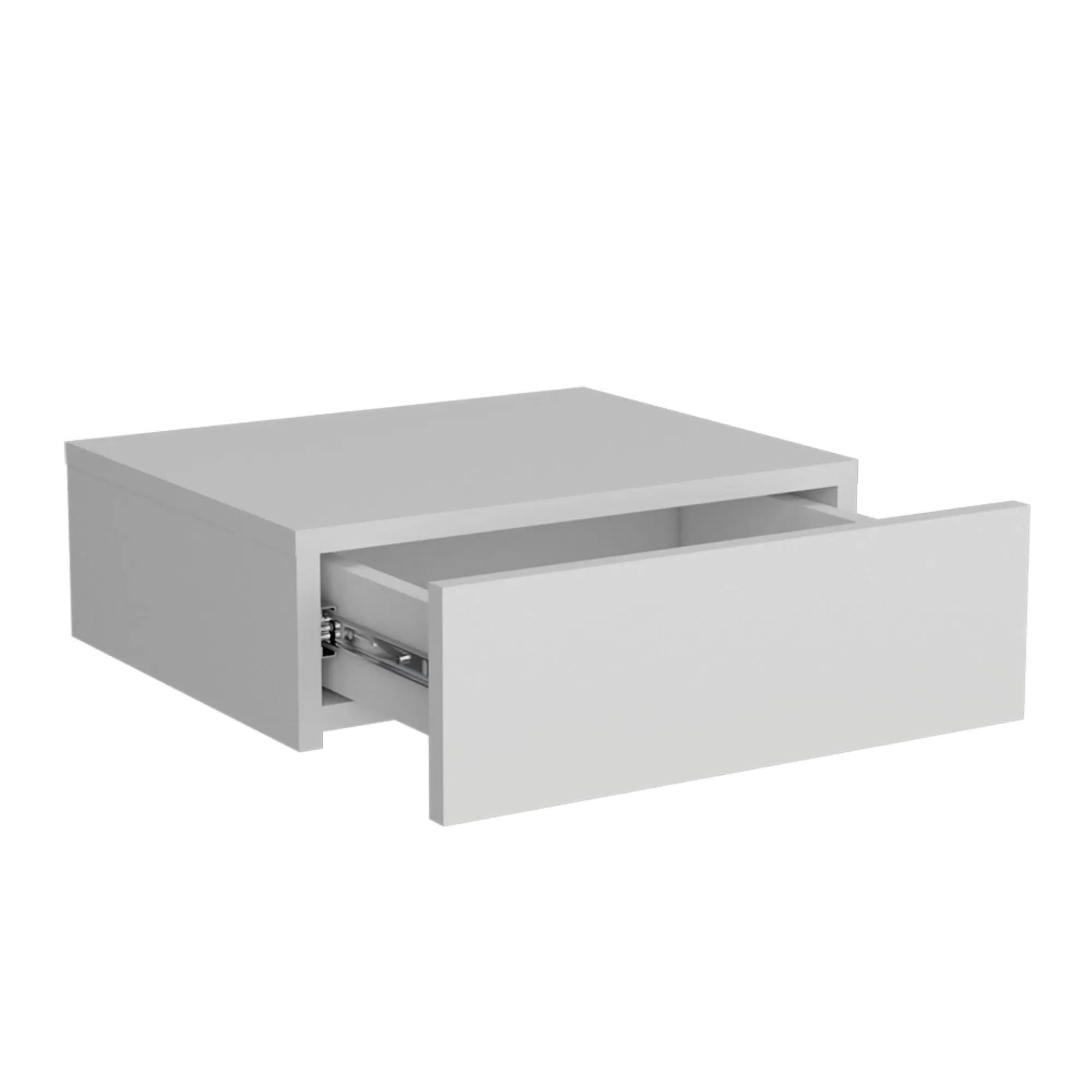 16" White Wood Nightstand Homeroots Bed & Bath