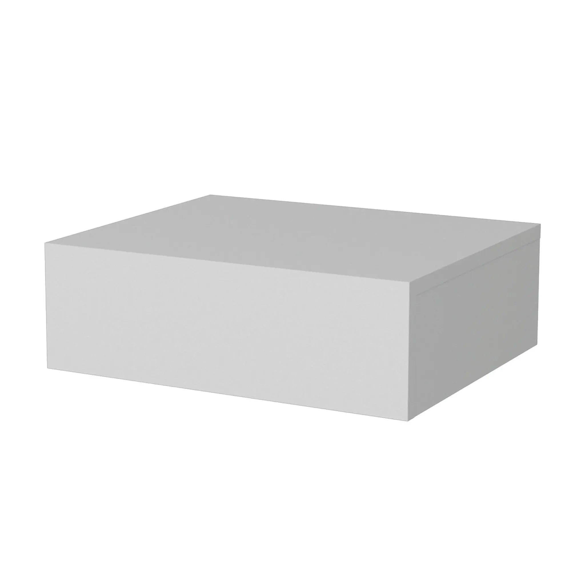 16" White Wood One Drawer Floating Nightstand Homeroots Bed & Bath