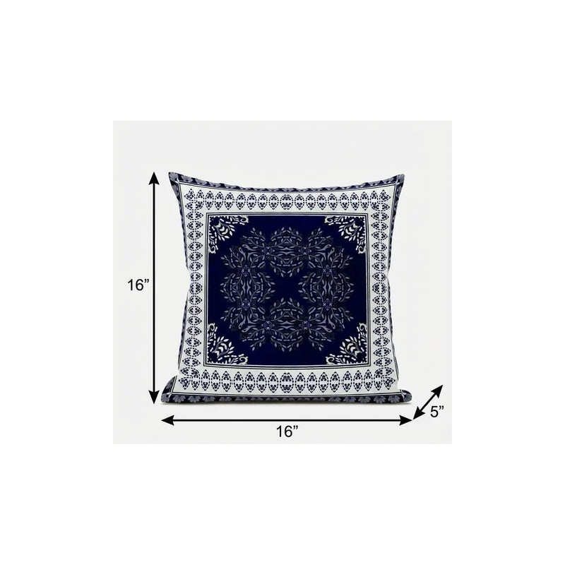 16" X 16" Muted Cream Blown Seam Geometric Indoor Outdoor Throw Pillow Homeroots Outdoor