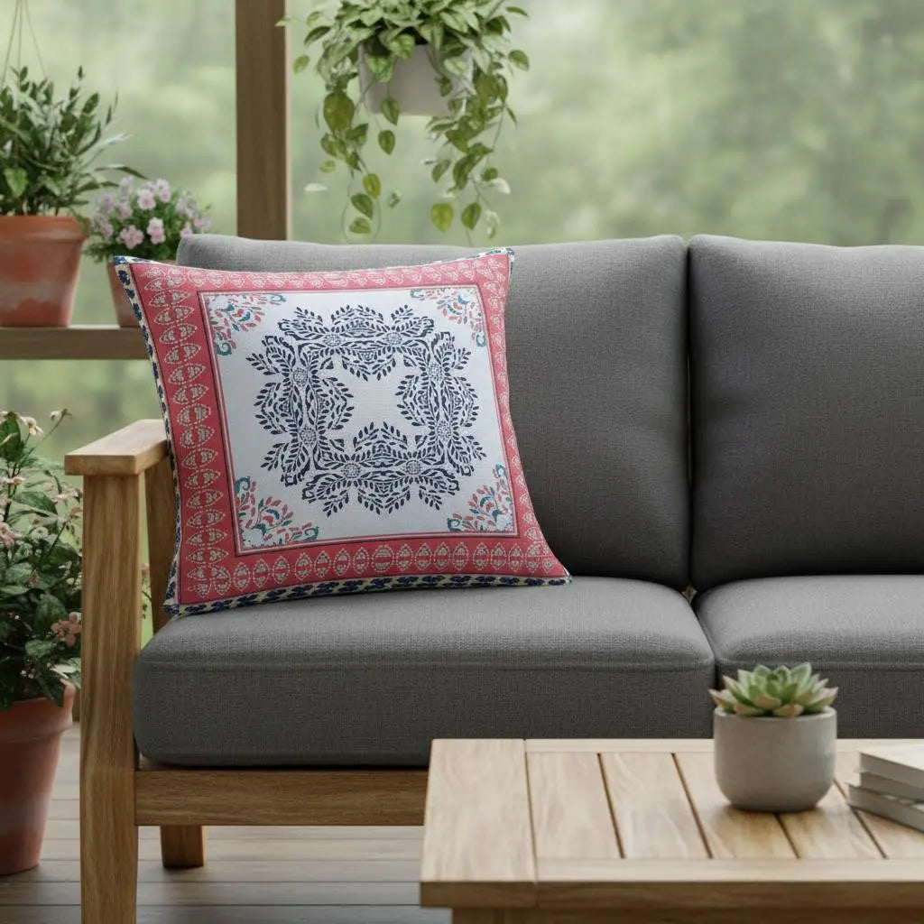 16" X 16" Muted Gold Blown Seam Geometric Indoor Outdoor Throw Pillow Homeroots Outdoor