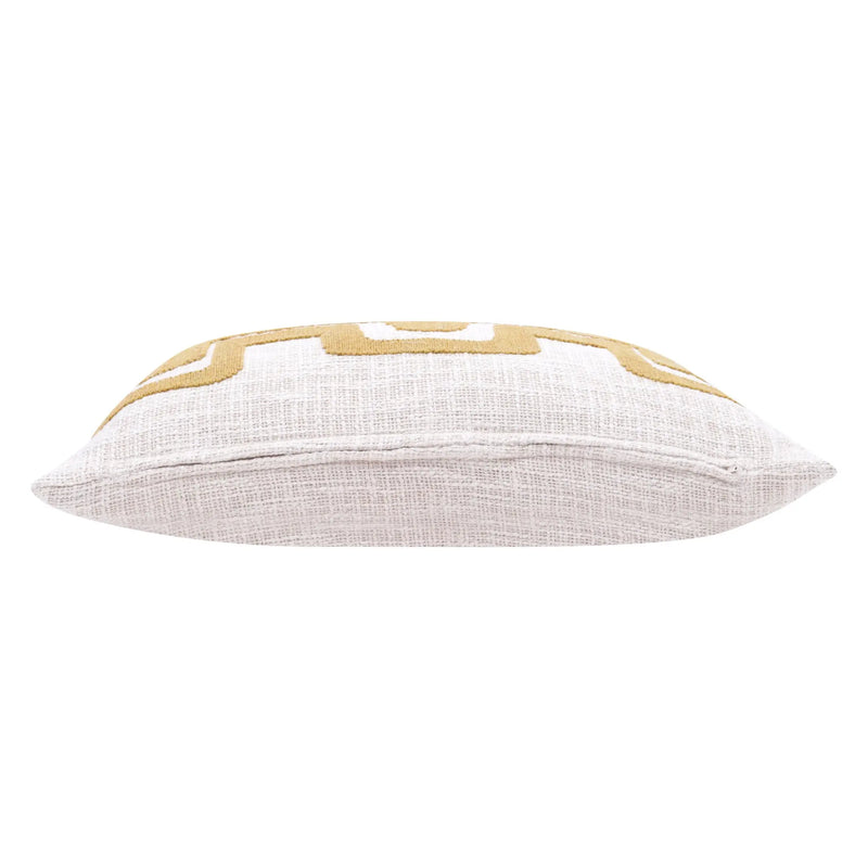 16" X 24" Yellow And Ivory 100% Cotton Geometric Zippered Pillow Homeroots Home Decor