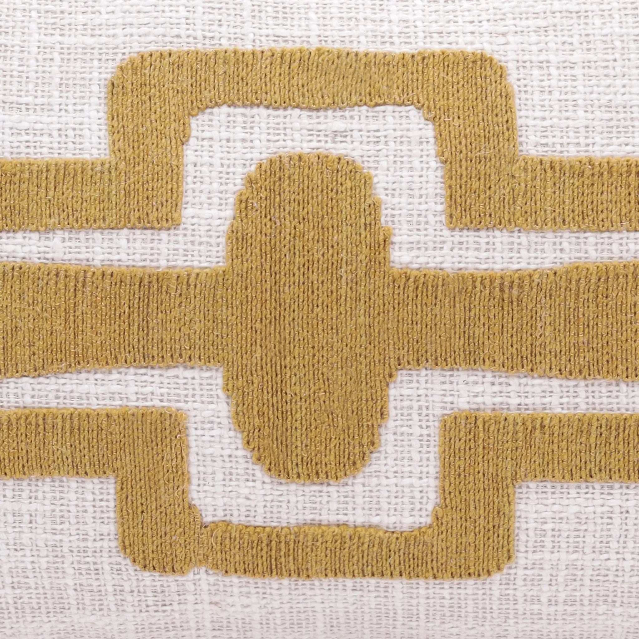 16" X 24" Yellow And Ivory 100% Cotton Geometric Zippered Pillow Homeroots Home Decor