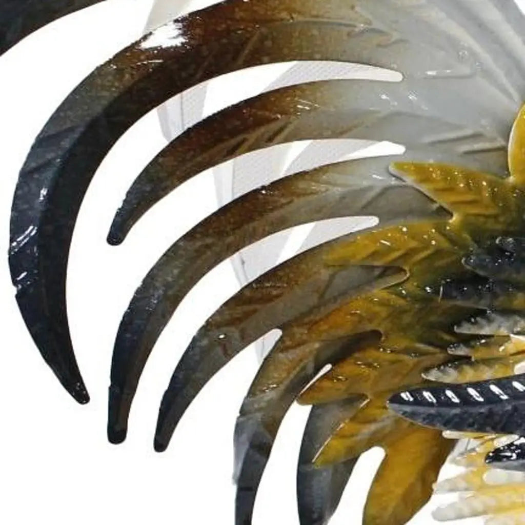 16" Yellow White And Red Metal Birds Garden Accents Accessories Homeroots Outdoor