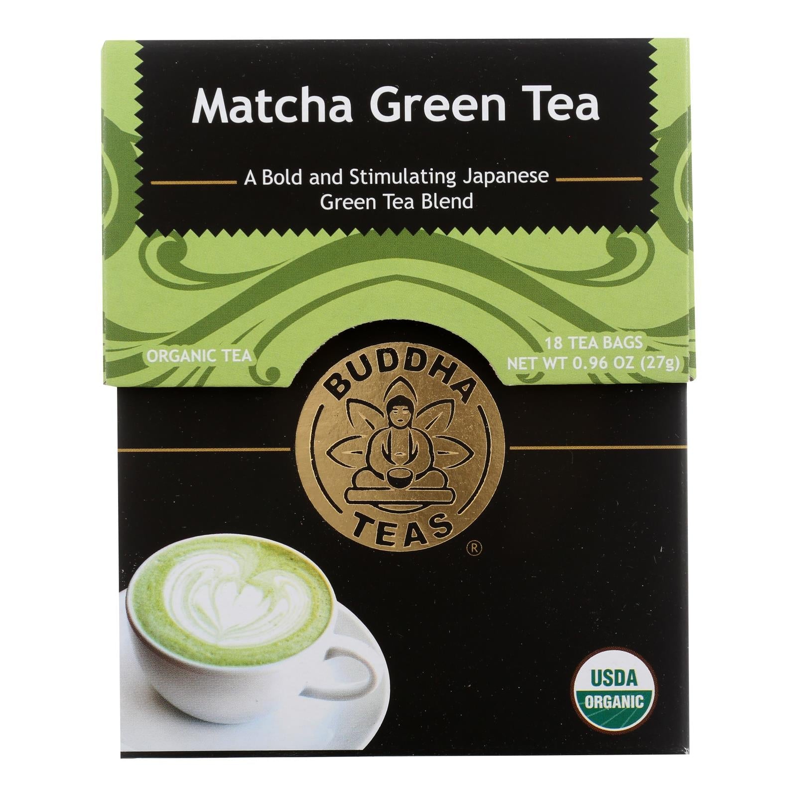 Buddha Teas -tea - Matcha Green - Case Of 6 - 18 Bag Buddha Teas