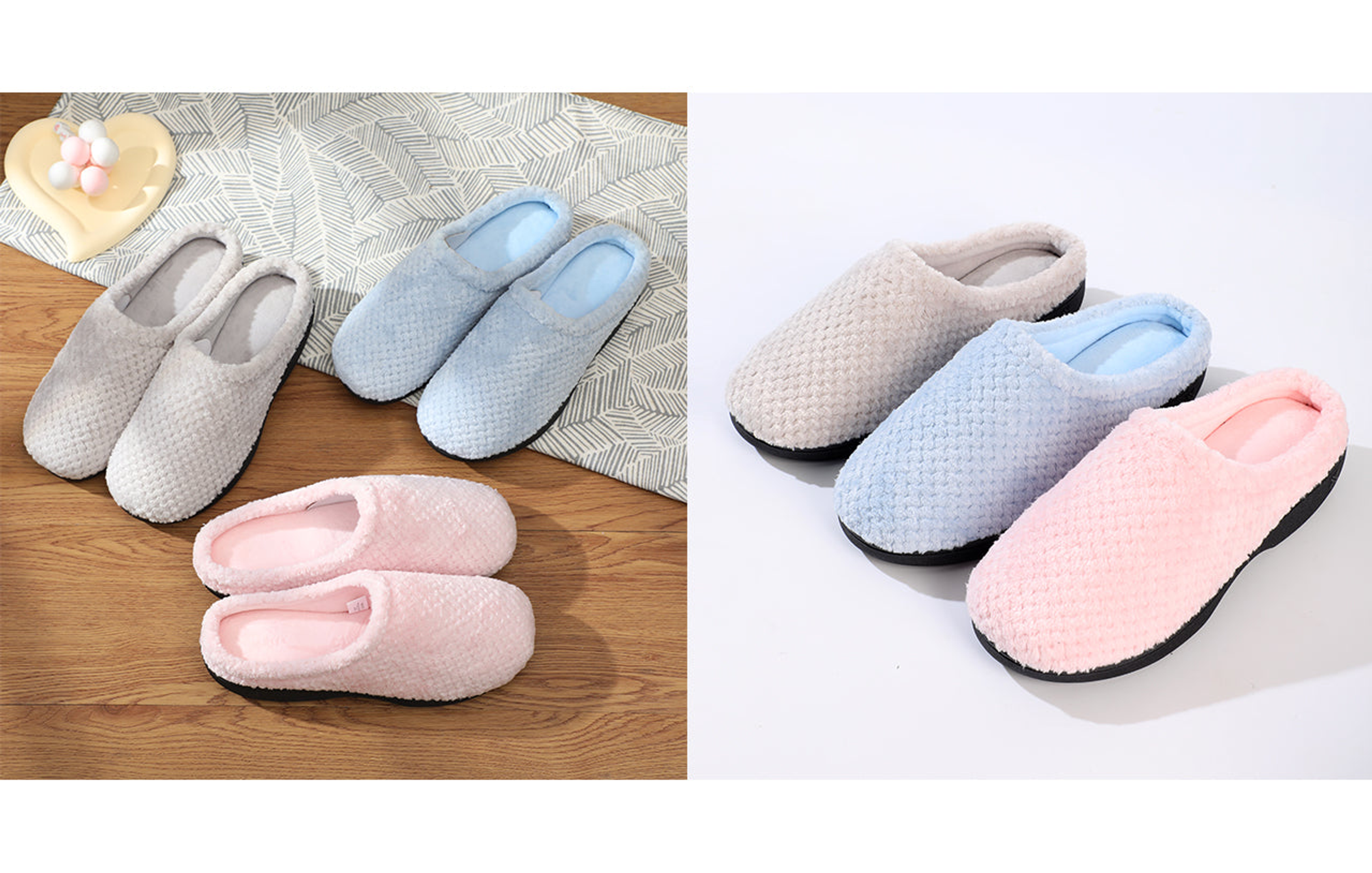 Women's Closed Toe Memory Foam Cotton House Slipper Roxoni