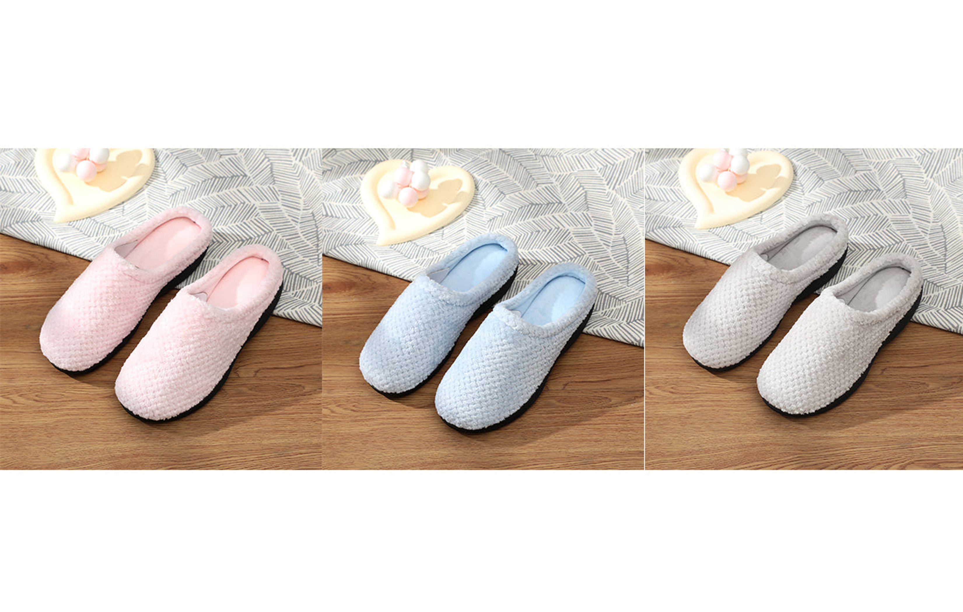 Women's Closed Toe Memory Foam Cotton House Slipper Roxoni
