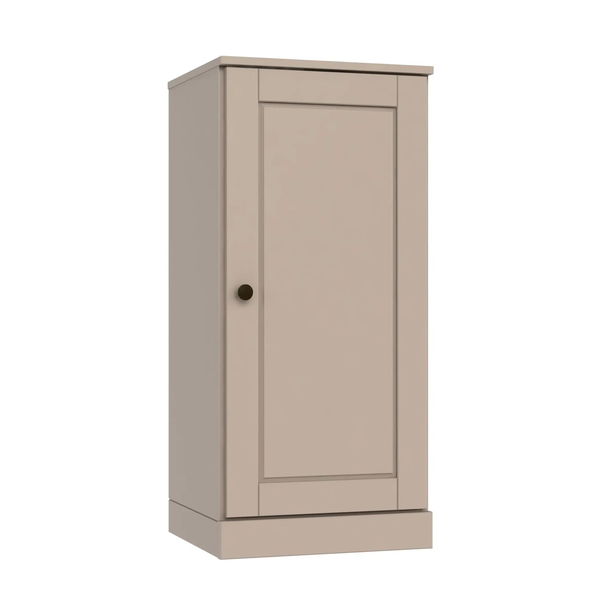 17" Beige Solid Wood Free Standing Single Door Linen Cabinet Homeroots Organization