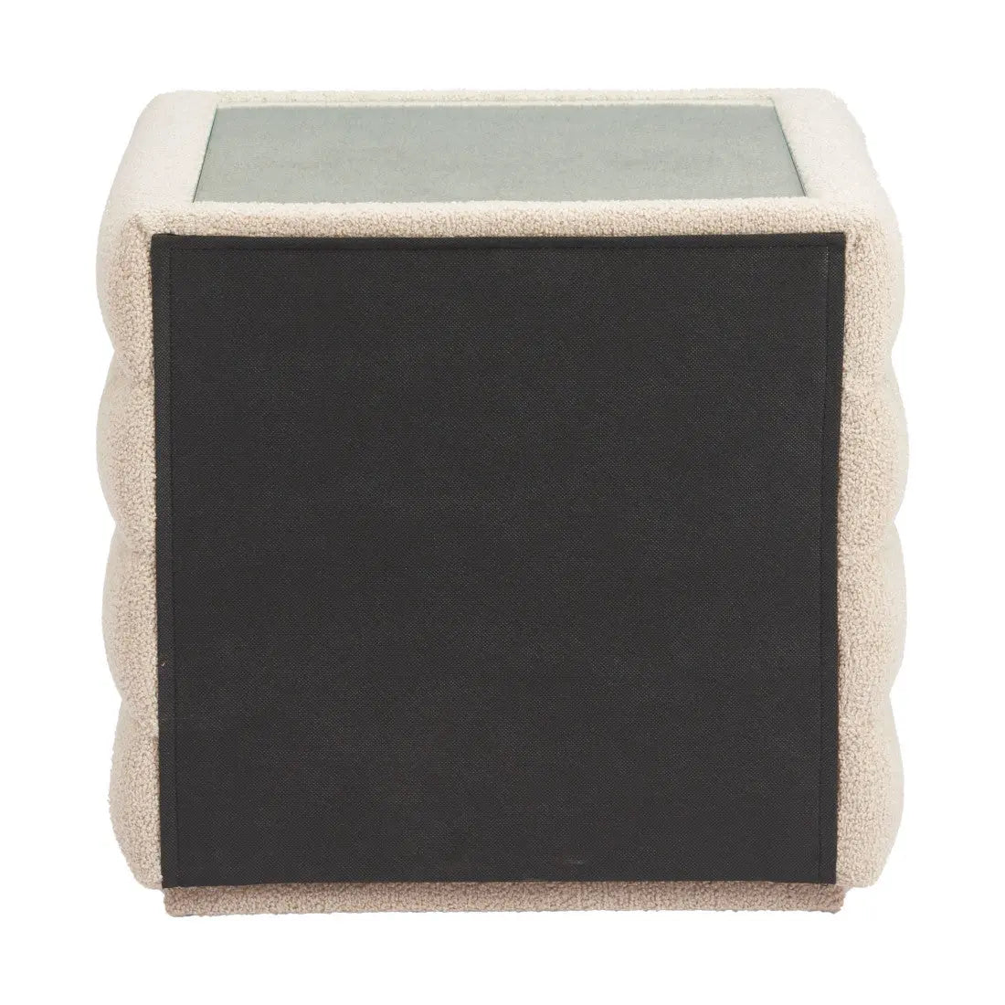 17" Beige Wood Square Woven Texture Two Drawer Nightstand Homeroots Bed & Bath