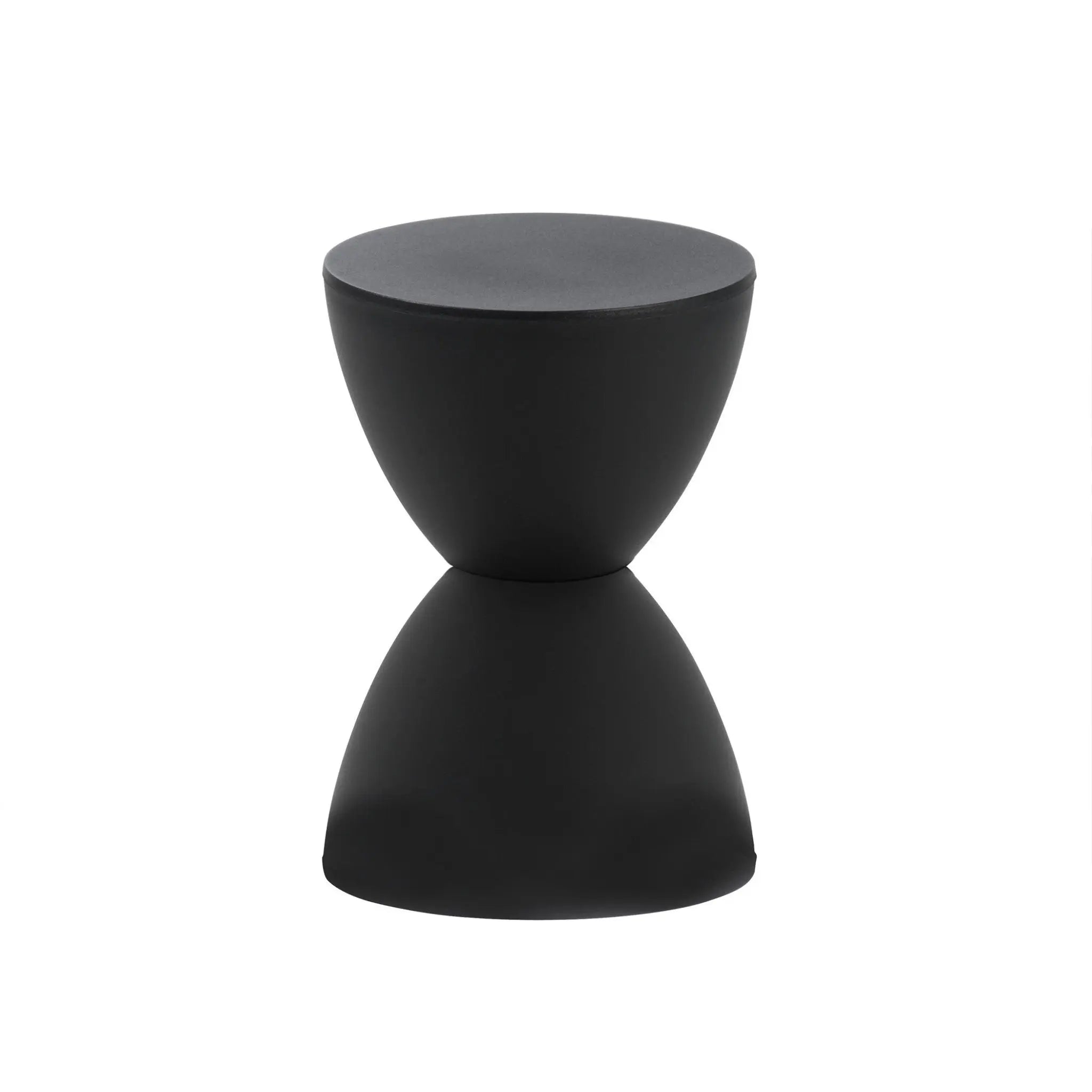 17" Black Heavy Duty Plastic Round End Table Homeroots Living Room