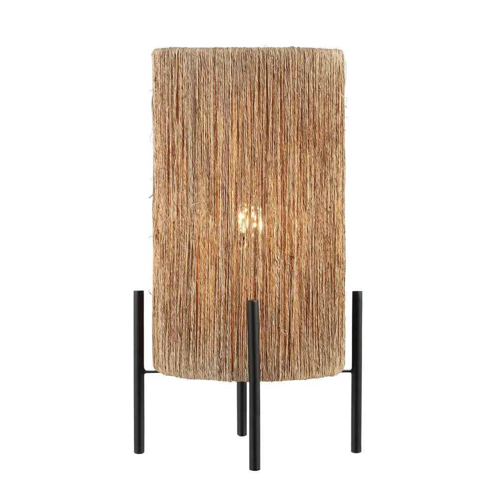 17" Black Table Lamp With Cylinder Shade Homeroots Lighting