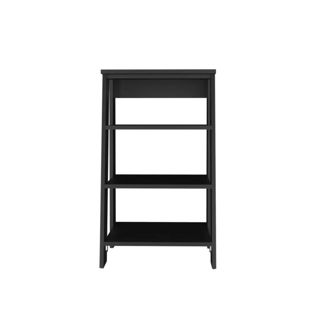 17" Black Wood Freestanding Bathroom Shelf Homeroots Organization