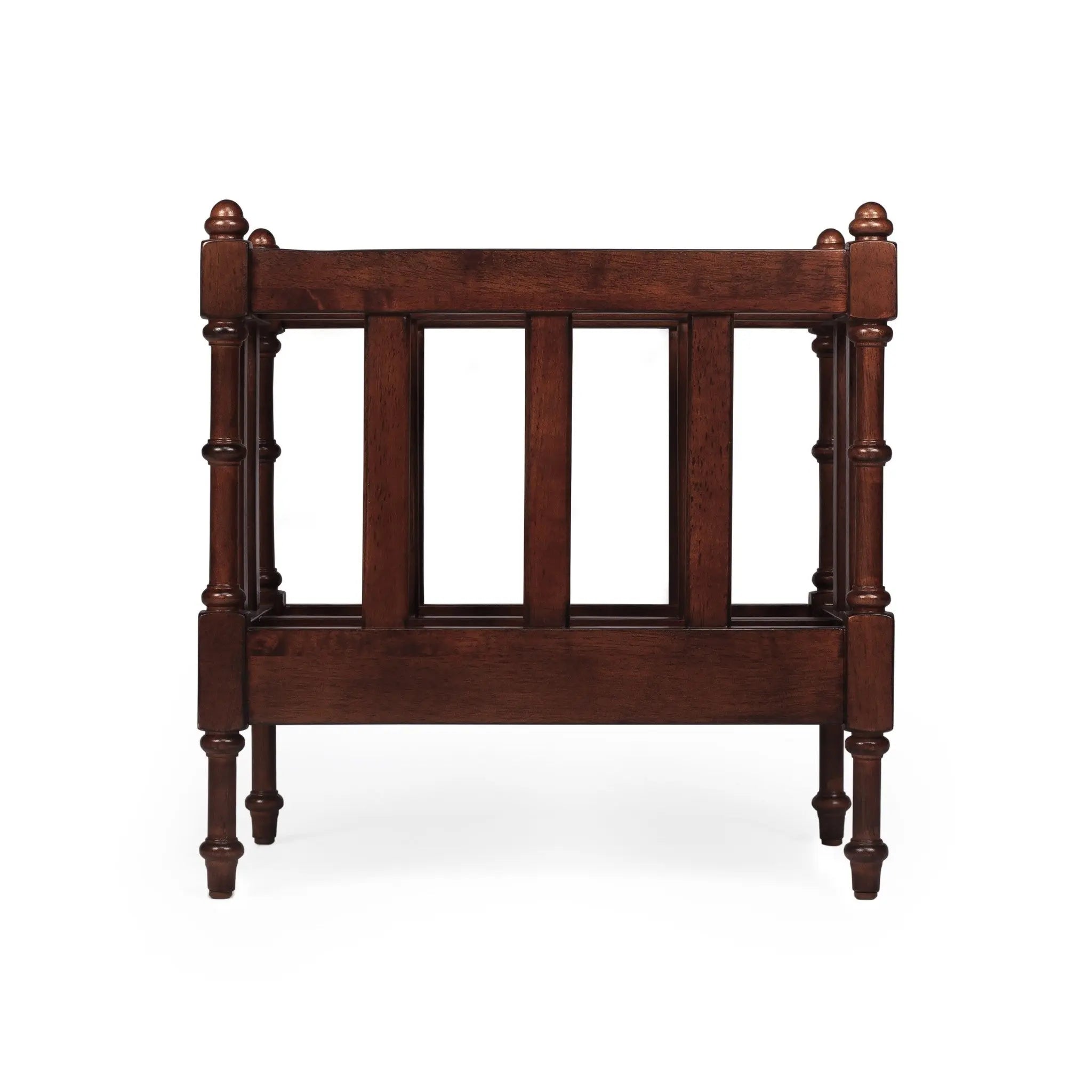 17" Brown Solid Wood Magazine Holder Homeroots Office
