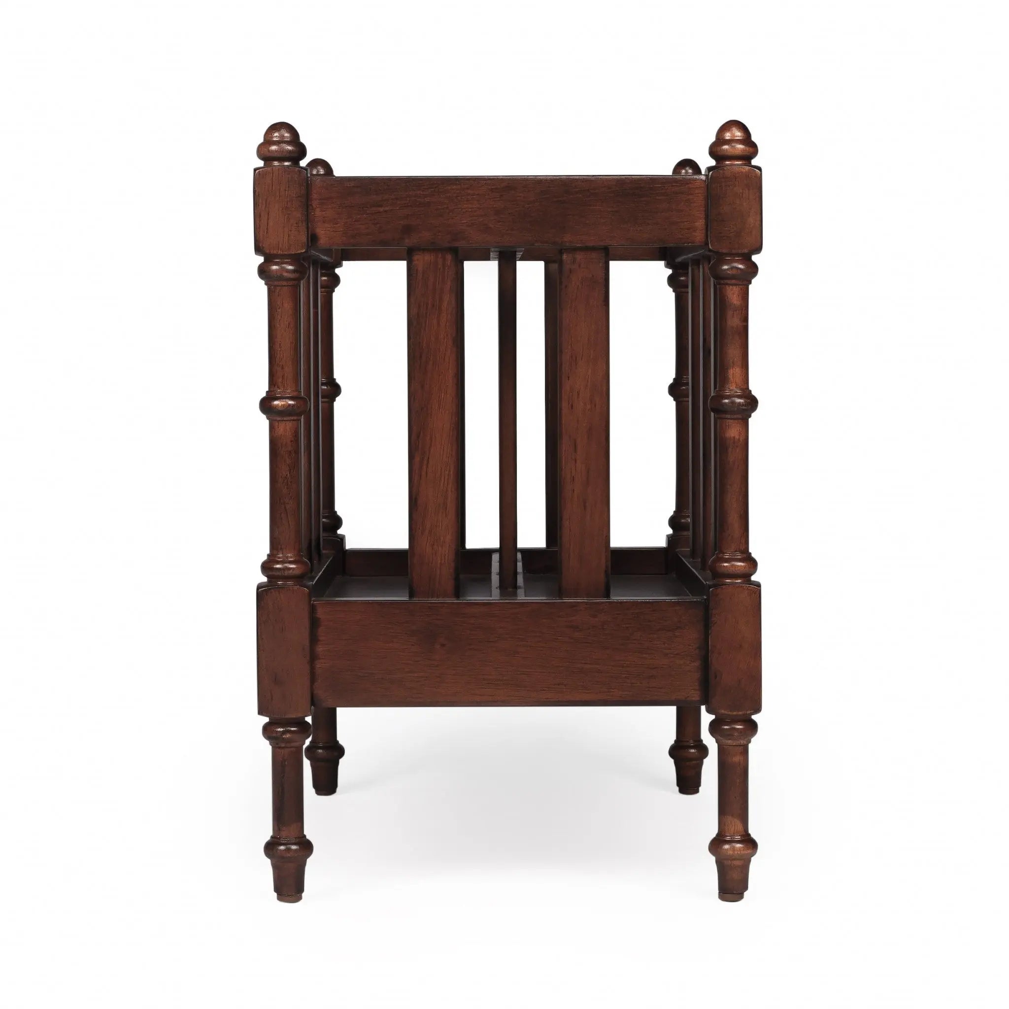 17" Brown Solid Wood Magazine Holder Homeroots Office