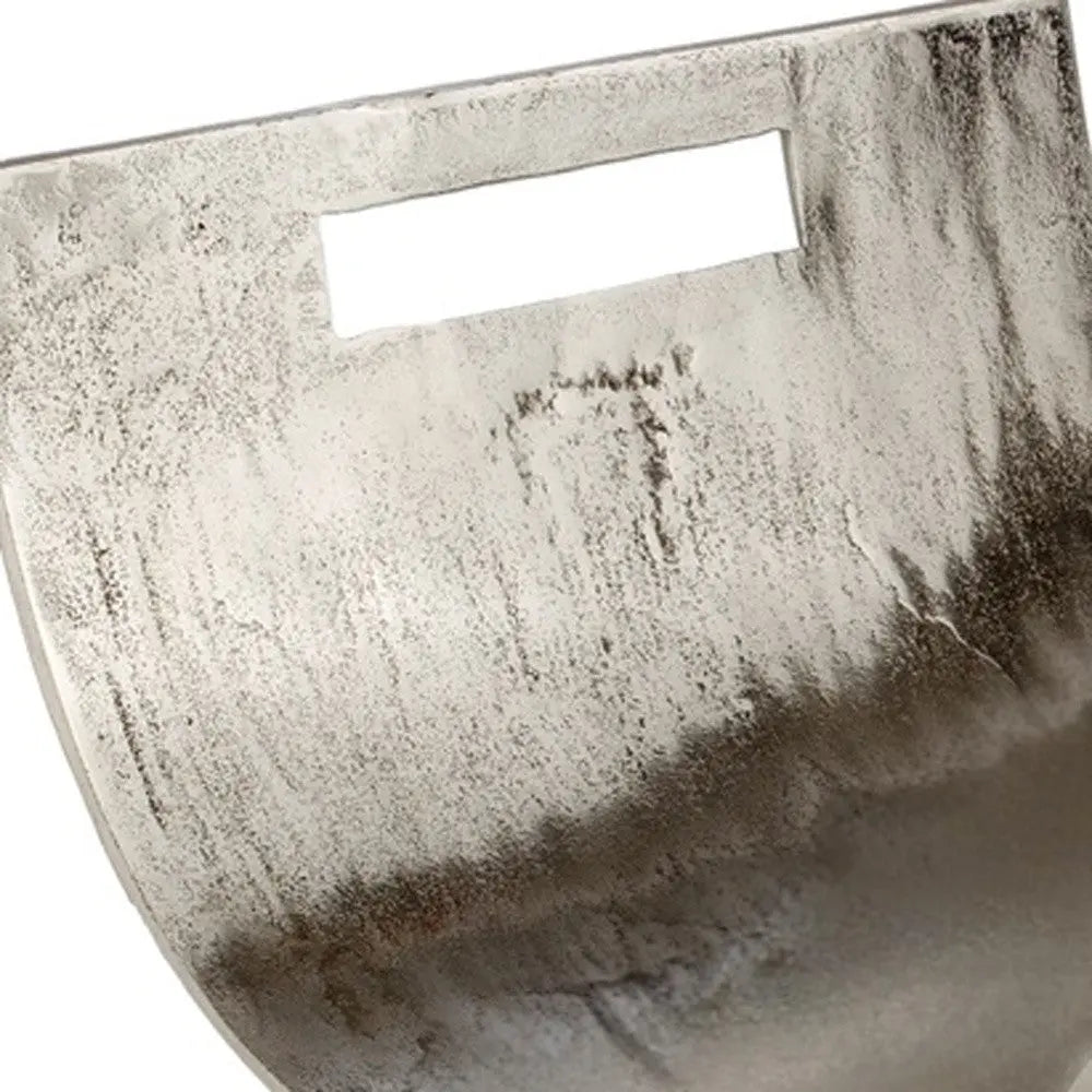 17" Brushed Silver Modern Magazine Basket Homeroots Office