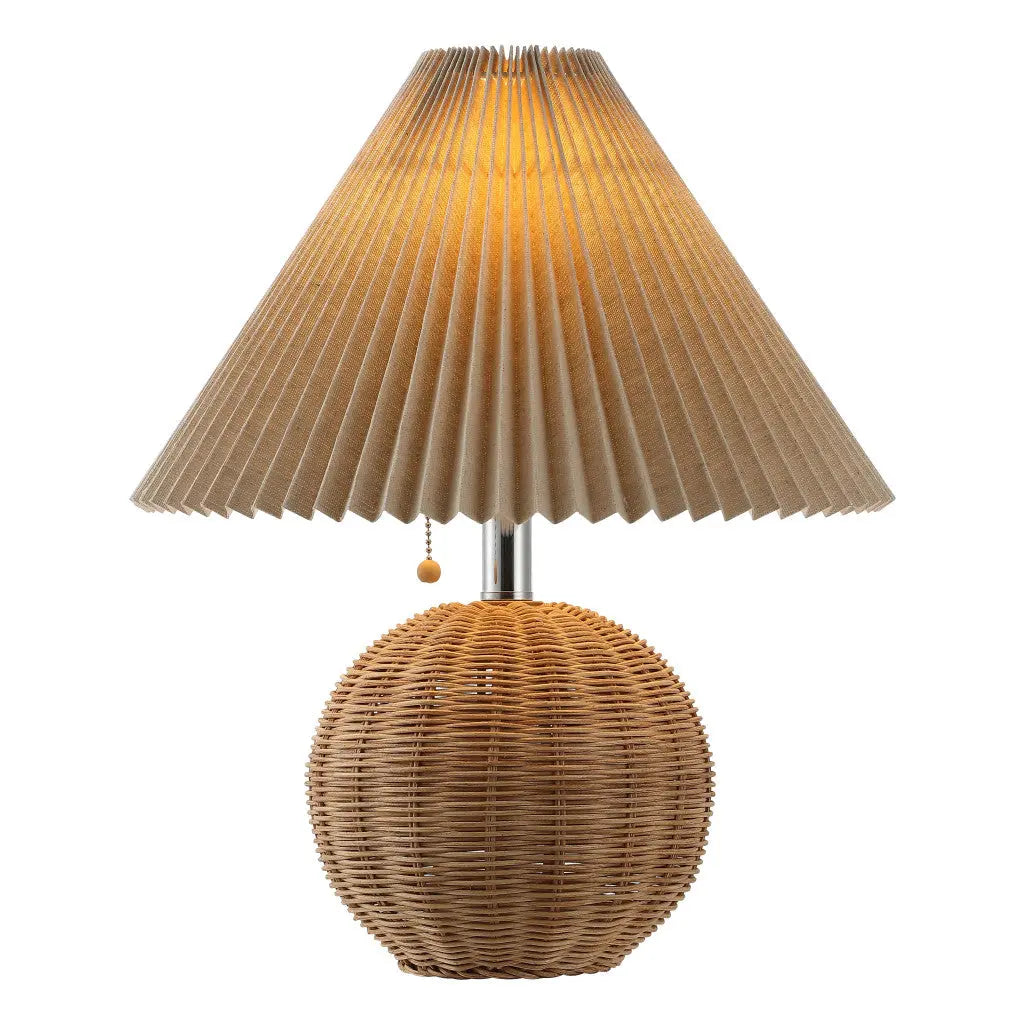 17" Clear Round Table Lamp With Empire Shade Homeroots Lighting