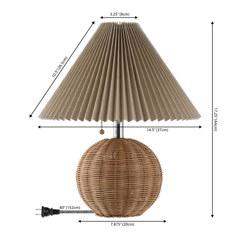 17" Clear Round Table Lamp With Empire Shade Homeroots Lighting