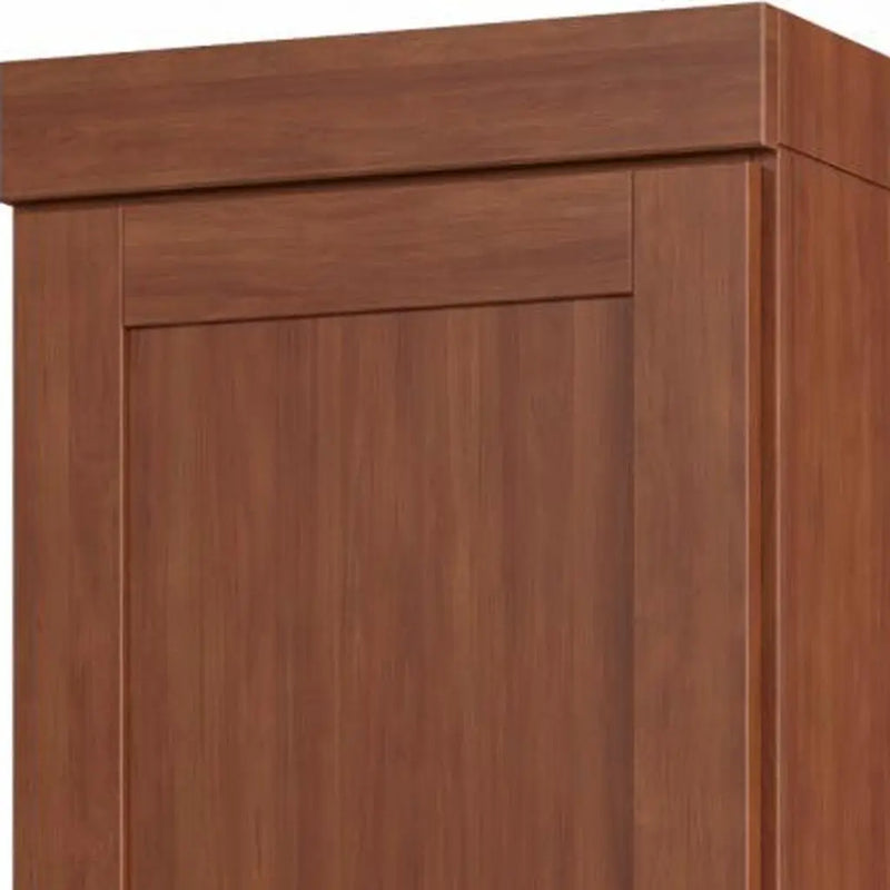 17" Coffee Solid Wood Free Standing Double Door Linen Cabinet Homeroots Organization