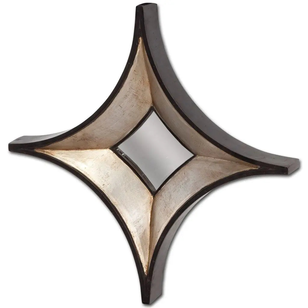 17" Dark Brown Wood Diamond Framed Accent Mirror Homeroots Bed & Bath