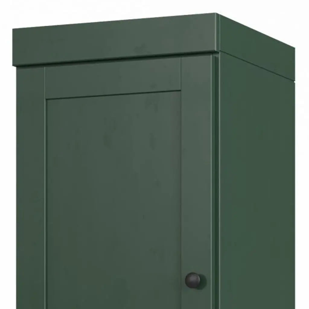 17" Green Solid Wood Free Standing Double Door Linen Cabinet Homeroots Organization