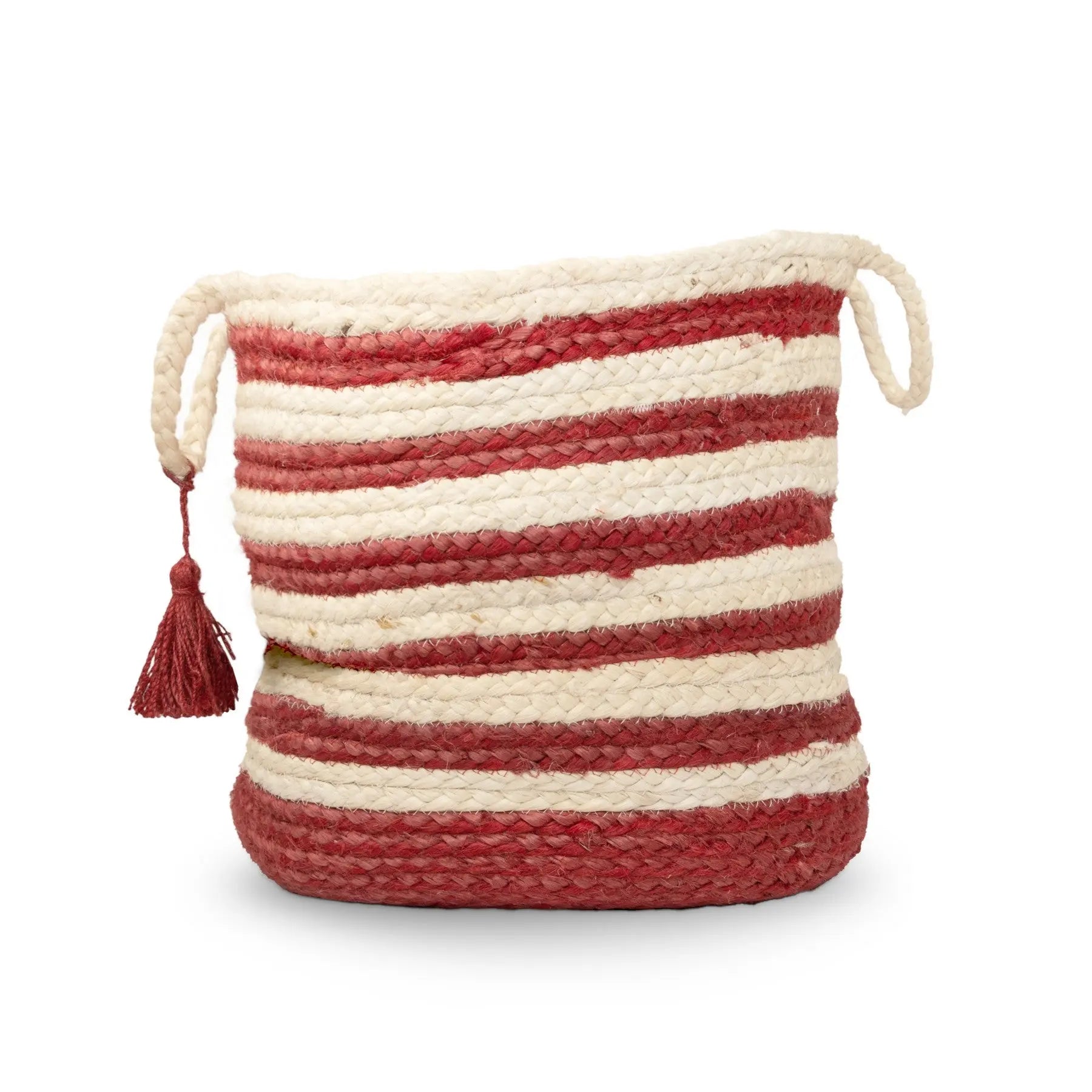 17" Ivory Nesting Jute Basket Homeroots Office