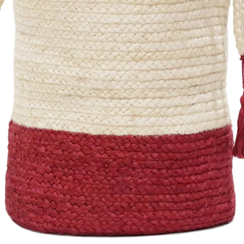 17" Ivory Nesting Jute Basket Homeroots Office