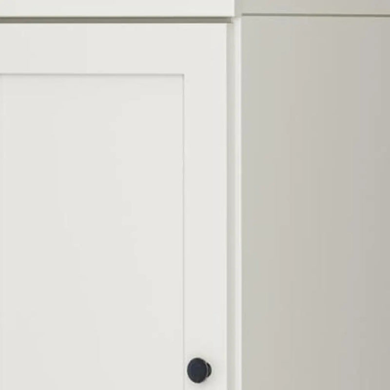 17" Off White Solid Wood Free Standing Double Door Linen Cabinet Homeroots Organization