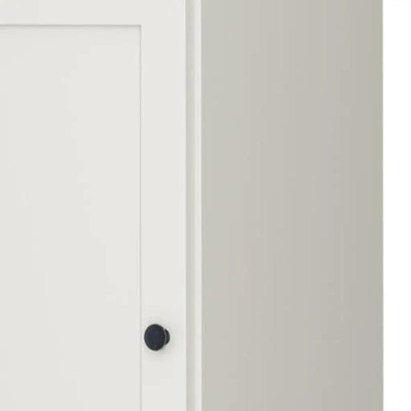 17" Off White Solid Wood Free Standing Double Door Linen Cabinet Homeroots Organization