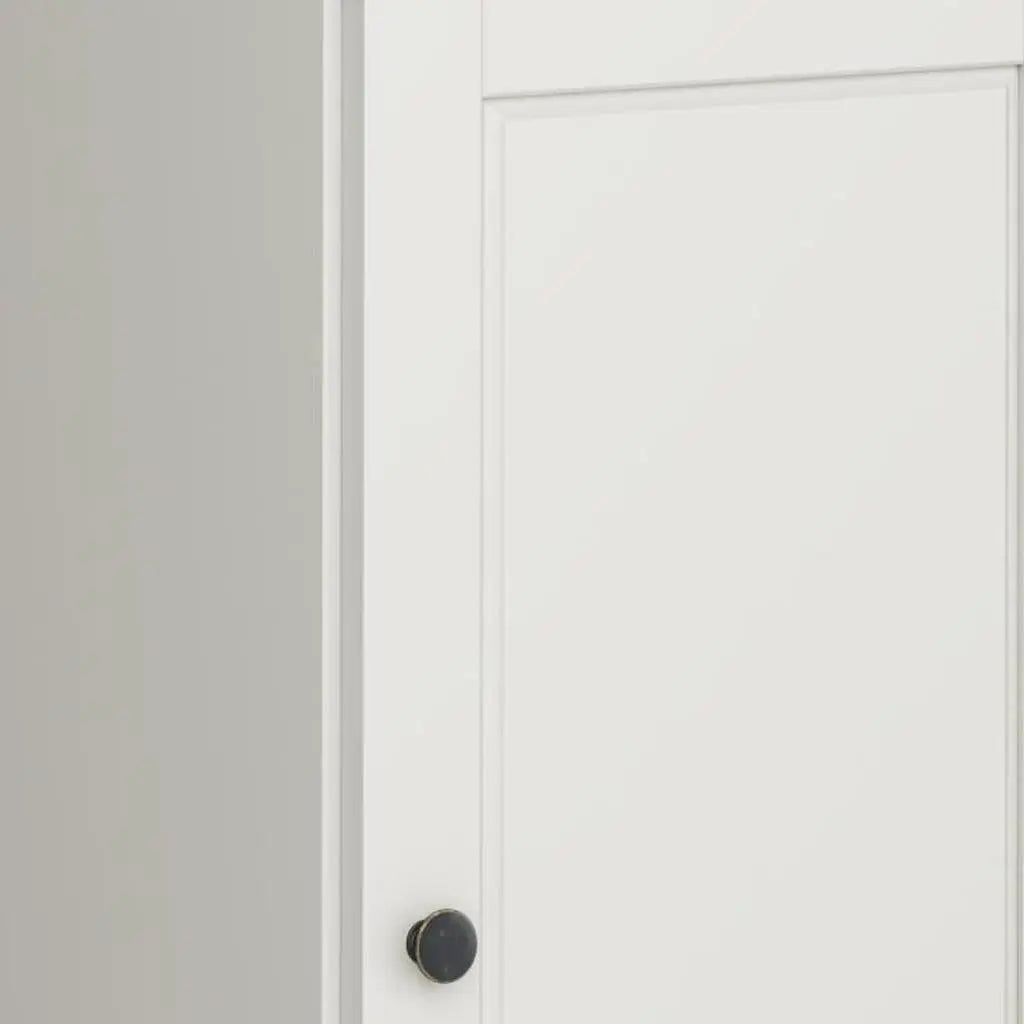 17" Off White Solid Wood Free Standing Single Door Linen Cabinet Homeroots Organization