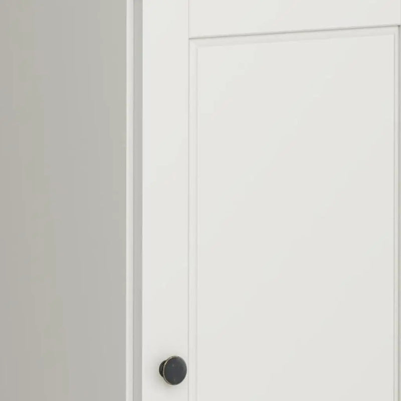 17" Off White Solid Wood Free Standing Single Door Linen Cabinet Homeroots Organization