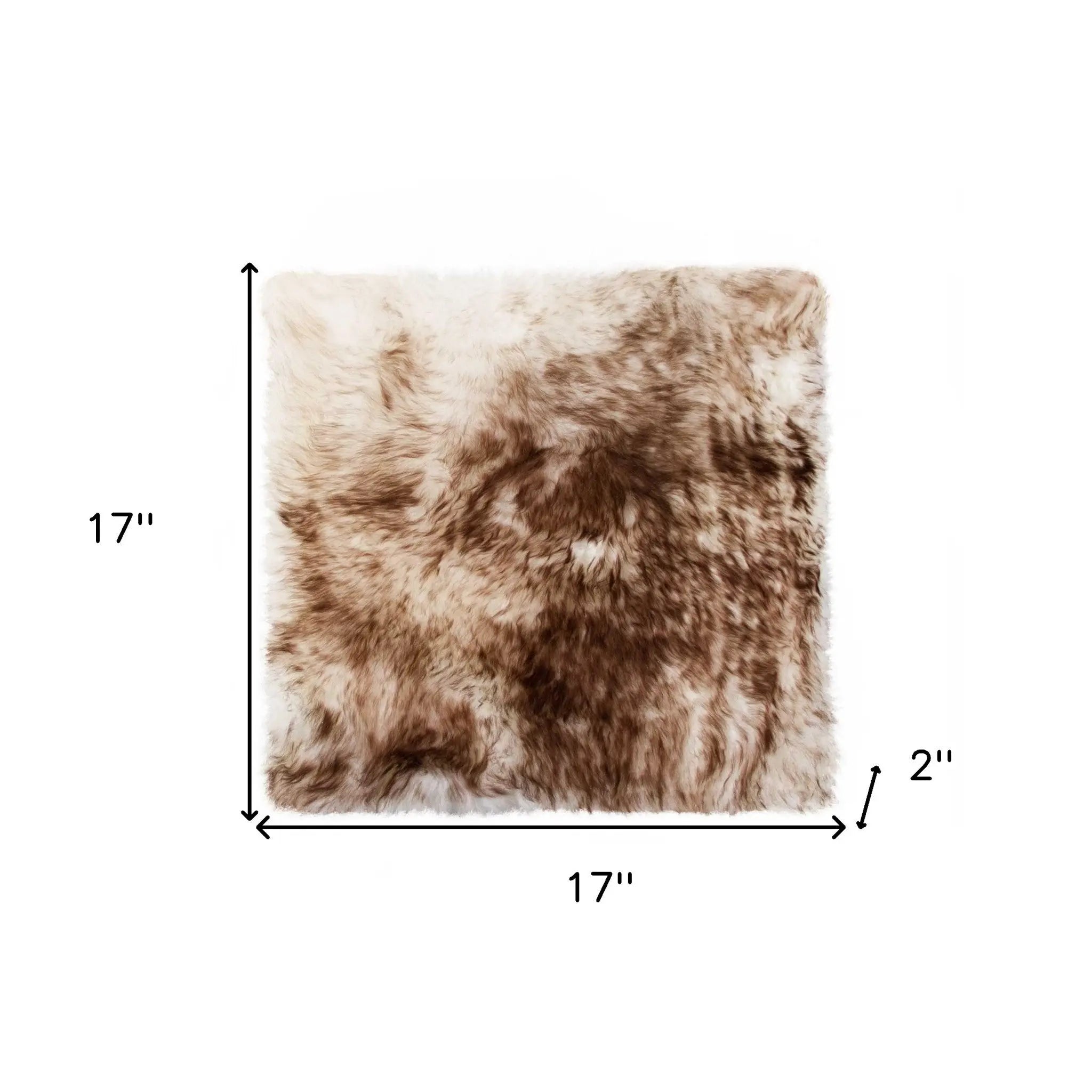 17" X 17" Brown And White Ombre Chair Pad Homeroots Kitchen & Dining