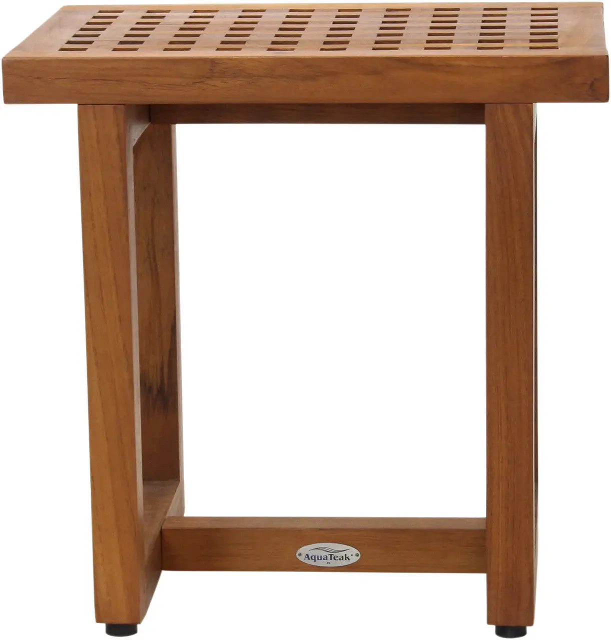 17" X 17" Brown Teak Rectangular Shower Bench Homeroots Bed & Bath