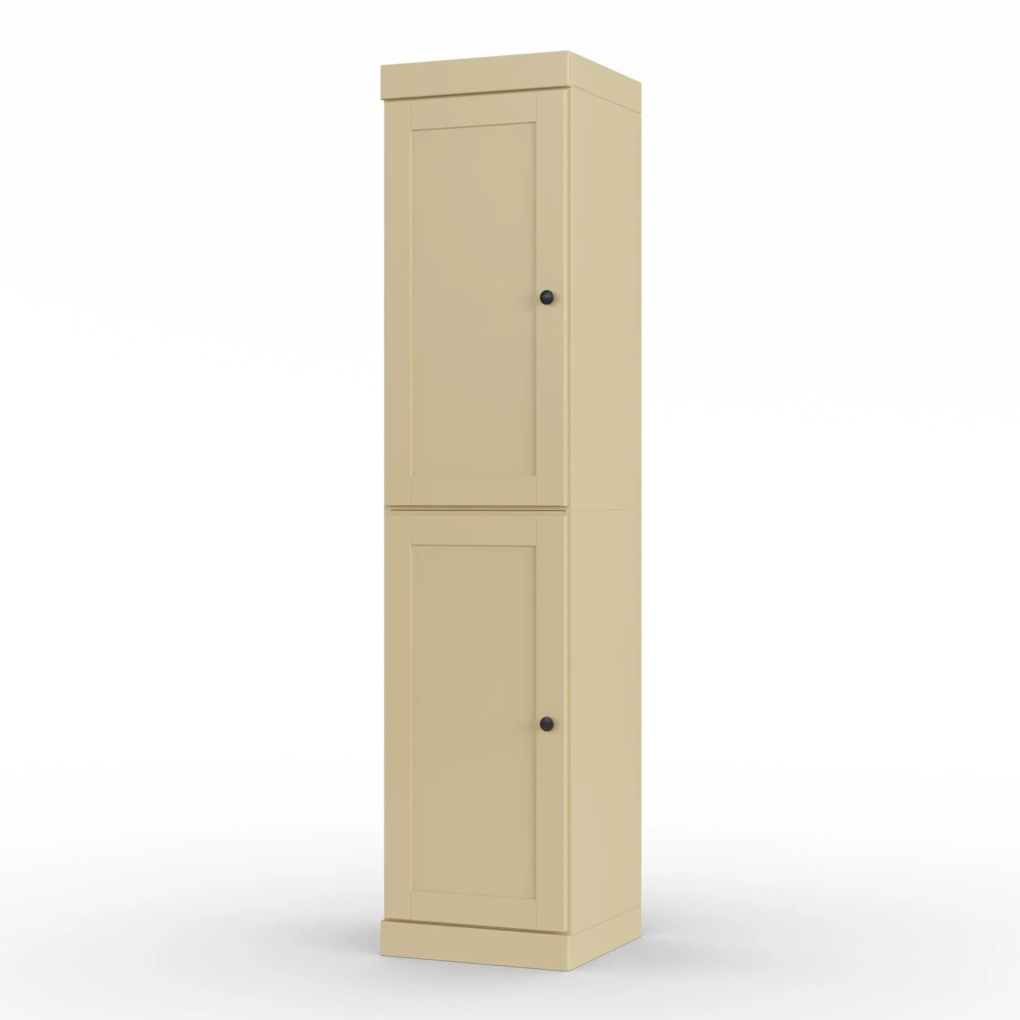 17" Yellow Solid Wood Free Standing Double Door Linen Cabinet Homeroots Organization