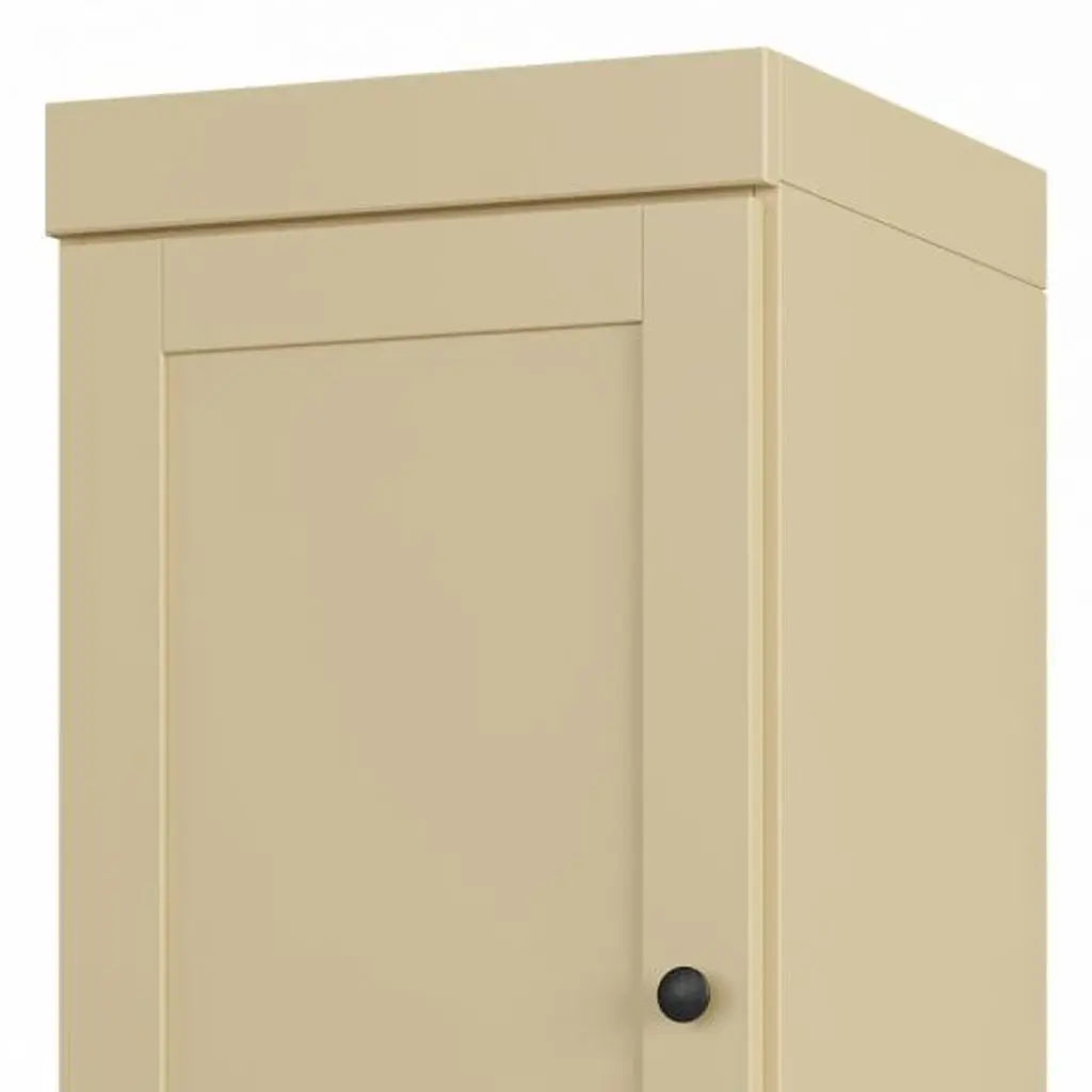 17" Yellow Solid Wood Free Standing Double Door Linen Cabinet Homeroots Organization