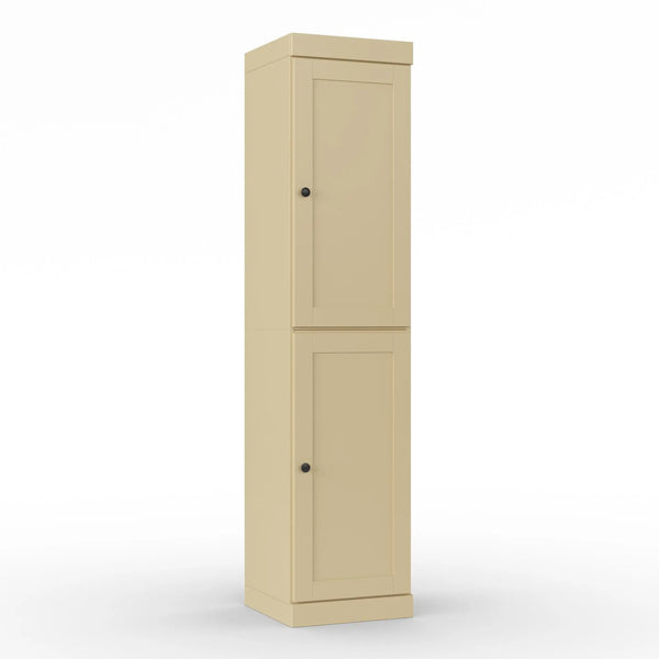 17" Yellow Solid Wood Free Standing Double Door Linen Cabinet Homeroots Organization