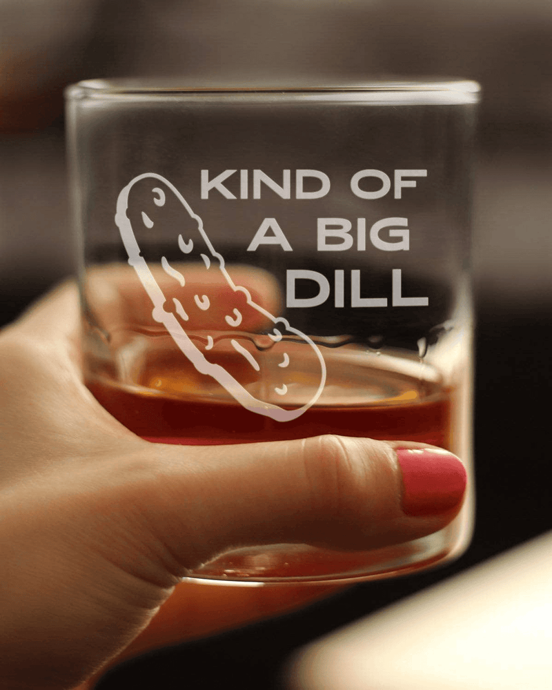 Big Dill Whiskey Rocks Glass - Pickle Gifts and Decor Bevvee