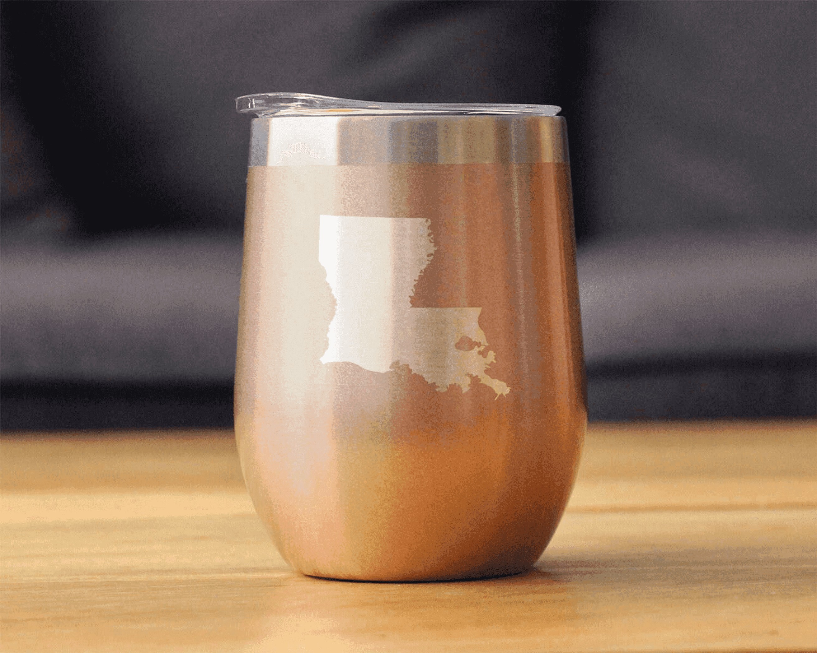 Louisiana Outline Insulated Wine Tumbler - Louisianans Gifts Bevvee