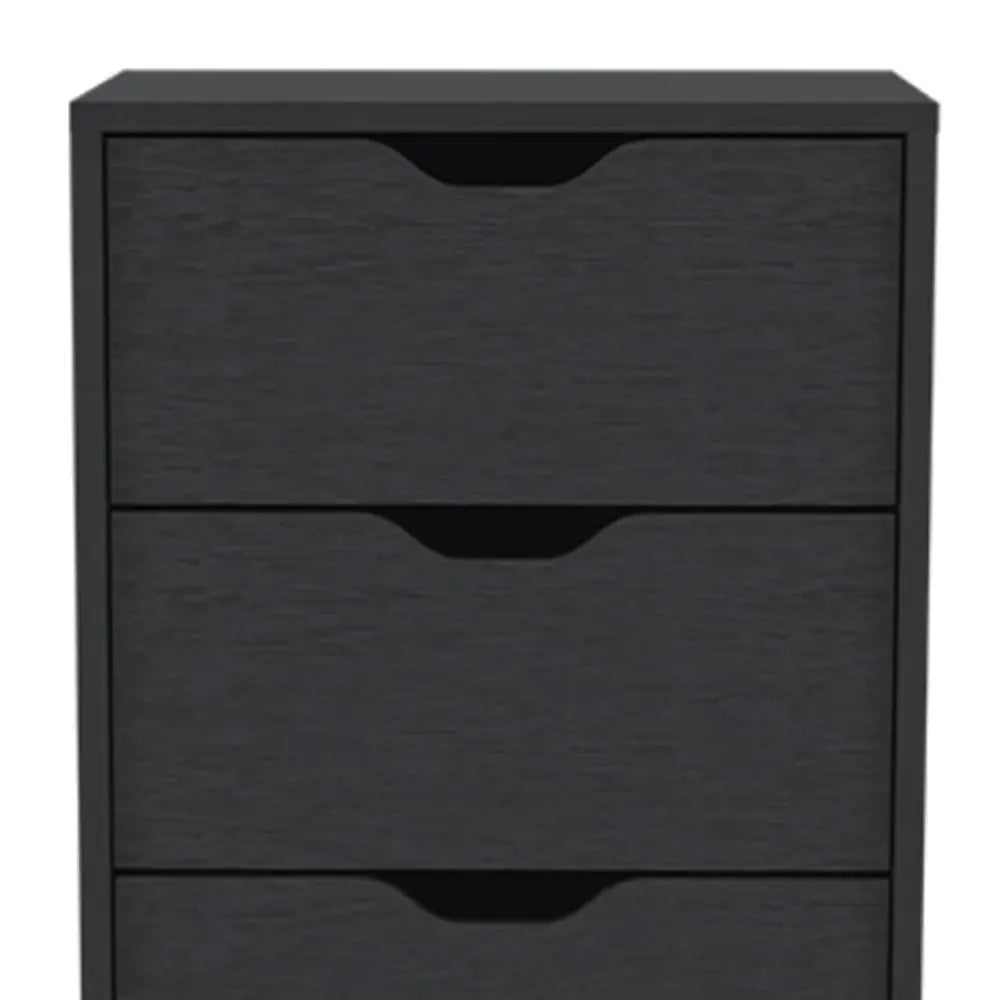 18" Black Five Drawer Standard Chest Homeroots Bed & Bath