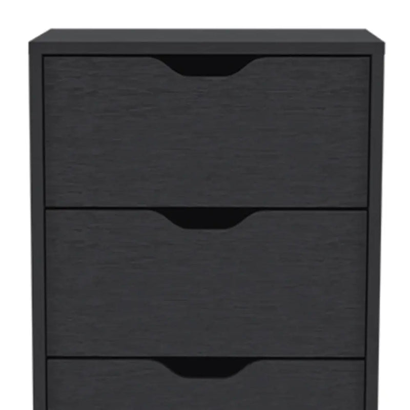18" Black Five Drawer Standard Chest Homeroots Bed & Bath