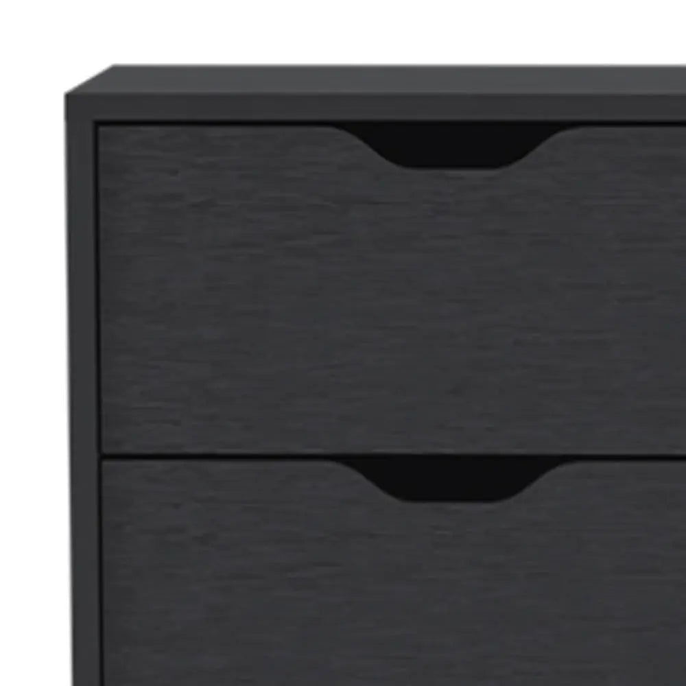 18" Black Five Drawer Standard Chest Homeroots Bed & Bath