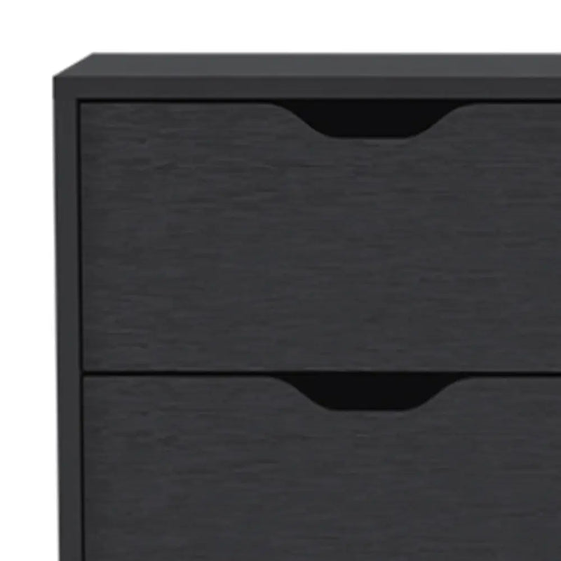18" Black Five Drawer Standard Chest Homeroots Bed & Bath