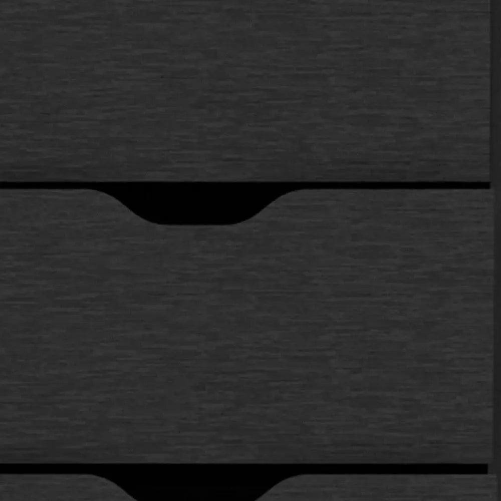 18" Black Five Drawer Standard Chest Homeroots Bed & Bath